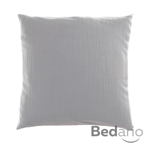 Mušelínový povlak na polštář 40x40 SVĚTLE ŠEDÝ