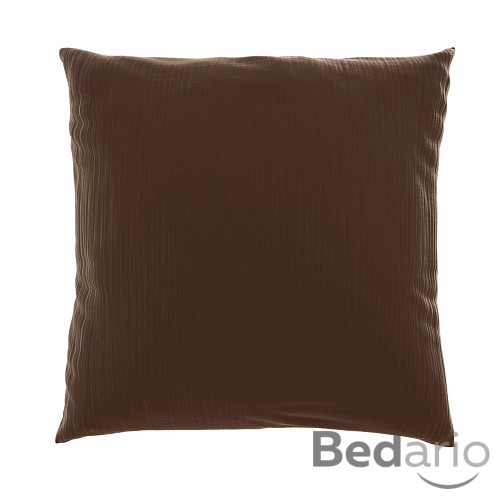 Mušelínový povlak na polštář 50x50 TMAVĚ HNĚDÝ
