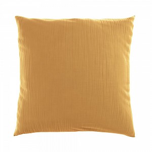 Mušelínový povlak na polštář 50x50 ŽLUTÝ