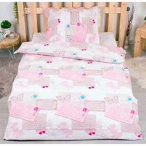 Prodloužené krepové povlečení 140x220+70x90 Pošta