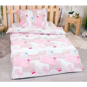 Prodloužené krepové povlečení 140x220+70x90 Pošta