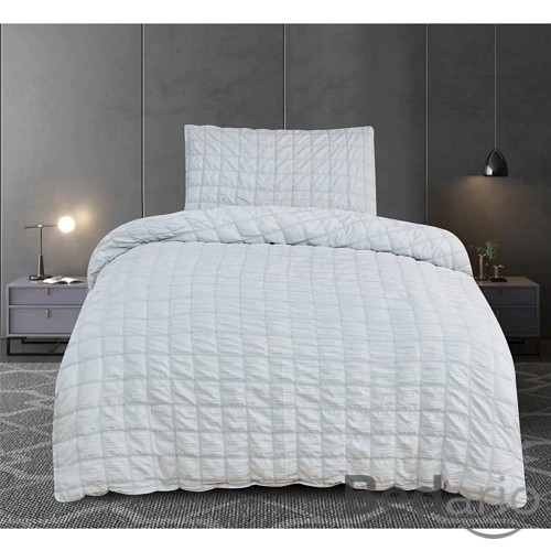 Krepové povlečení NAOMI 140x200+70x90 Stříbrná