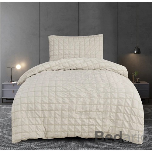 Krepové povlečení NAOMI 140x200+70x90 Krémová