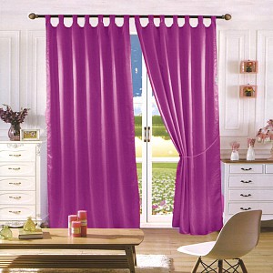 Saténové závěsy Home Art 150x160 2 kusy - Růžové