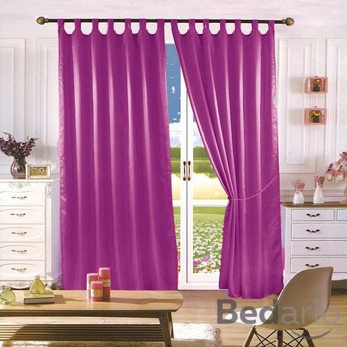 Saténové závěsy Home Art 150x160 2 kusy - Růžové