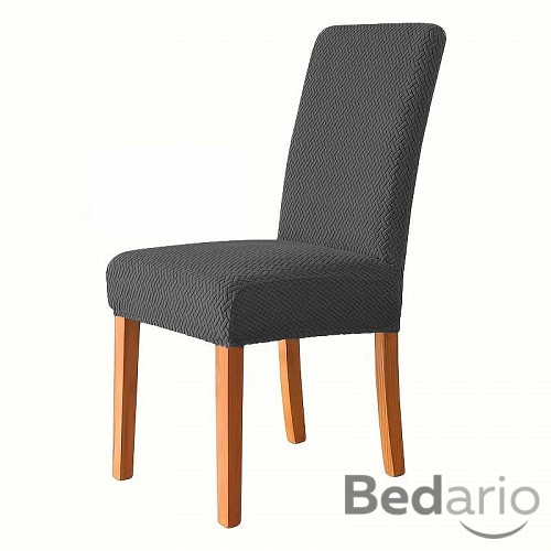 Univerzální elastický potah na židli RASTR tmavě šedý