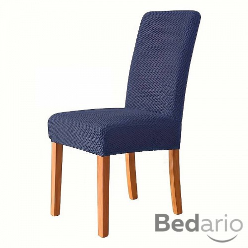 Univerzální elastický potah na židli RASTR tmavě modrý
