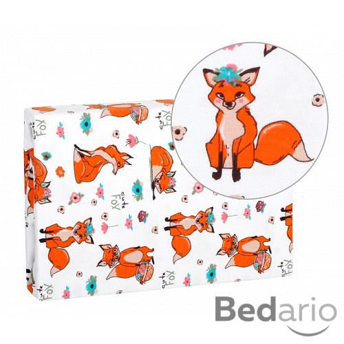 Prostěradlo jersey s elastanem 60x120 Lištička