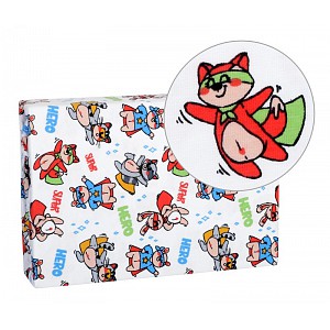 Prostěradlo jersey s elastanem 60x120 Superhrdina liška, mýval, kočka