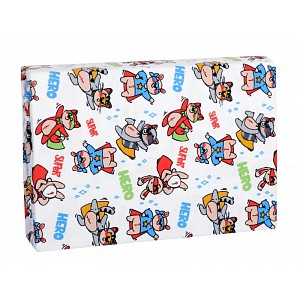 Prostěradlo jersey s elastanem 60x120 Superhrdina liška, mýval, kočka