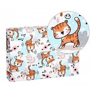 Prostěradlo jersey s elastanem 60x120 Kočka