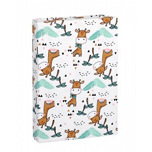 Prostěradlo jersey s elastanem 90x200 Žirafa