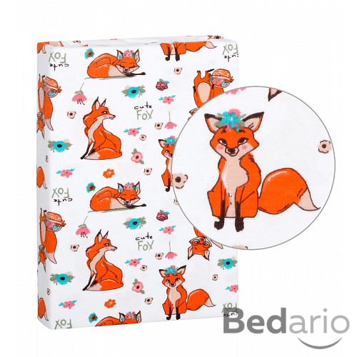 Prostěradlo jersey s elastanem 90x200 Lištička