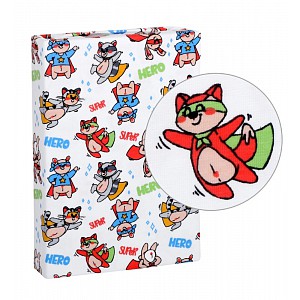 Prostěradlo jersey s elastanem 90x200 Superhrdina liška, mýval, kočka