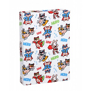 Prostěradlo jersey s elastanem 90x200 Superhrdina liška, mýval, kočka