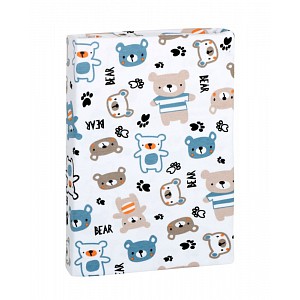 Prostěradlo jersey s elastanem 90x200 Medvídek