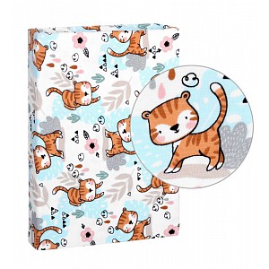 Prostěradlo jersey s elastanem 90x200 Kočka