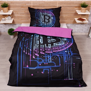 3D povlečení 140x200+70x90 Bitcoin