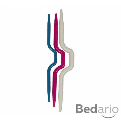 Jehlice pomocné pletací - 11 cm délka - prohnuté