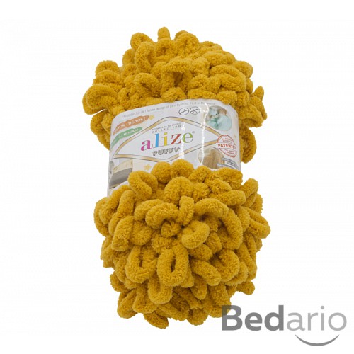 Příze PUFFY - 100g / 9 m - Hořčicová