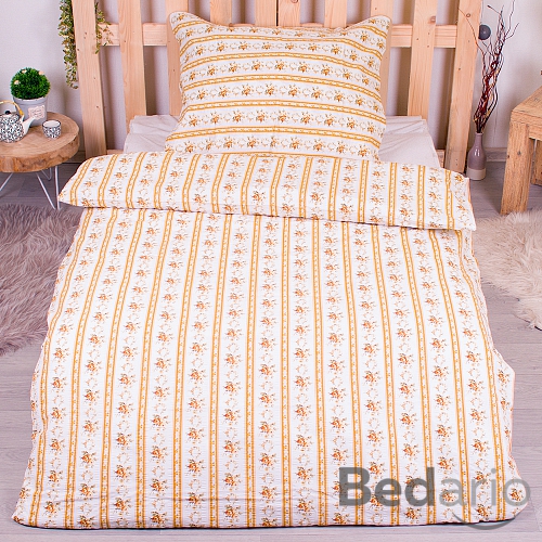 Prodloužené bavlněné povlečení 140x220+70x90 Retro béžové