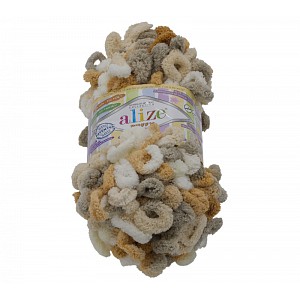 Příze PUFFY - 100g / 9 m - Béžovobílá