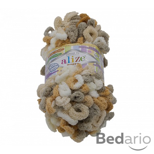 Příze PUFFY - 100g / 9 m - Béžovobílá