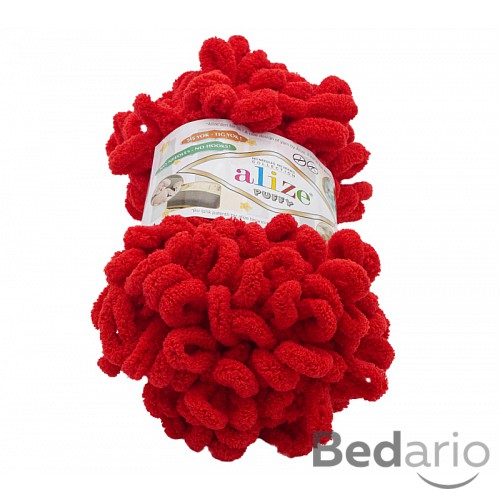 Příze PUFFY - 100g / 9 m - Červená