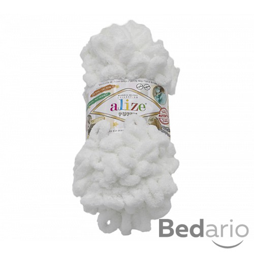 Příze PUFFY - 100g / 9 m - Bílá