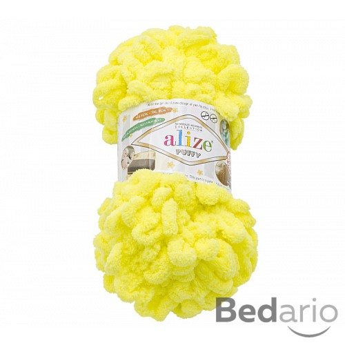 Příze PUFFY - 100g / 9 m - Žlutá