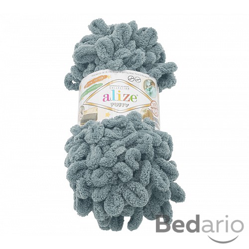 Příze PUFFY - 100g / 9 m - Tmavě šedá