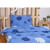 Prodloužené bavlněné povlečení 140x220+70x90 Květinová variace modrá