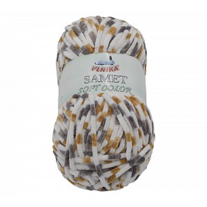 Příze SAMET - 100g / 100 m - Béžovo-šedo-bílá