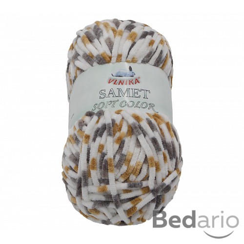 Příze SAMET - 100g / 100 m - Béžovo-šedo-bílá