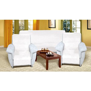 Souprava Korall micro 3+1+1 - 150x200, 65x150 BÍLÁ