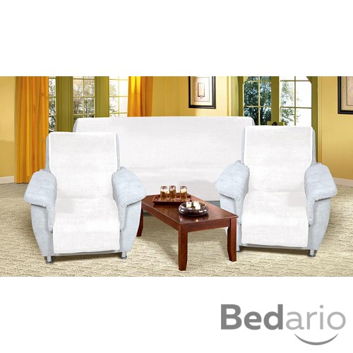 Souprava Korall micro 3+1+1 - 150x200, 65x150 BÍLÁ