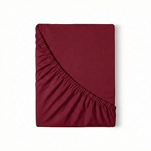 Jersey prostěradlo s lycrou DeLuxe 90x200 vínové