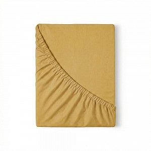 Jersey prostěradlo s lycrou DeLuxe 160x200 tmavě béžové