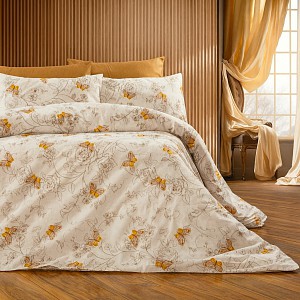 Bavlněné povlečení DELUXE 140x200+70x90 Motýlek a růže