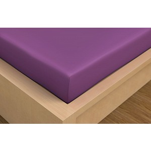 Prostěradlo bavlněné napínací 90x200 Fialové