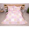 Francouzské bavlněné povlečení 220x200+2x70x90 Patchwork růžový
