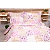 Francouzské bavlněné povlečení 220x200+2x70x90 Patchwork růžový