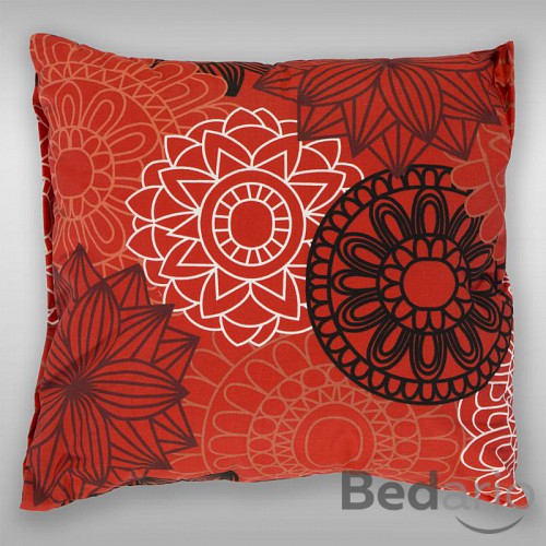 Bavlněný povlak KRUHY ČERVENÉ 40x40