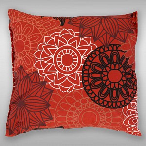 Bavlněný povlak KRUHY ČERVENÉ 50x70