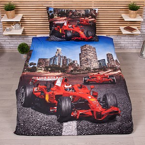 3D povlečení 140x200+70x90 Formule