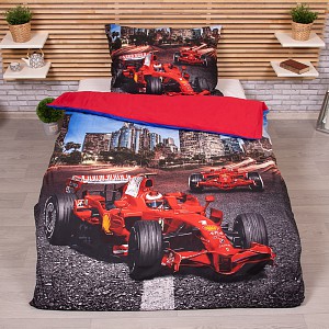 3D povlečení 140x200+70x90 Formule