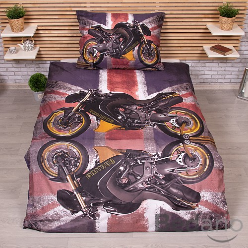 3D povlečení 140x200+70x90 Motorky