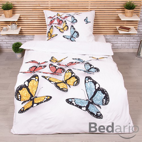 3D povlečení 140x200+70x90 Motýli