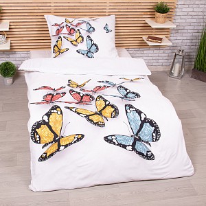 3D povlečení 140x200+70x90 Motýli