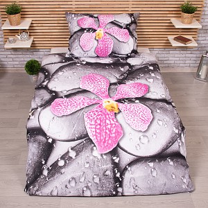 3D povlečení 140x200+70x90 Orchidea
